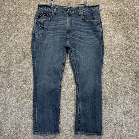 Ariat Other - Ariat Jeans Mens 40x30 Blue Rebar M5 Straight DuraStretch Edge Medium Wash Denim